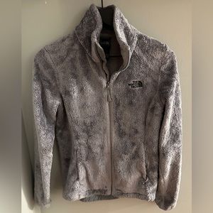 Gray Fuzzy North Face Jacket (XS)